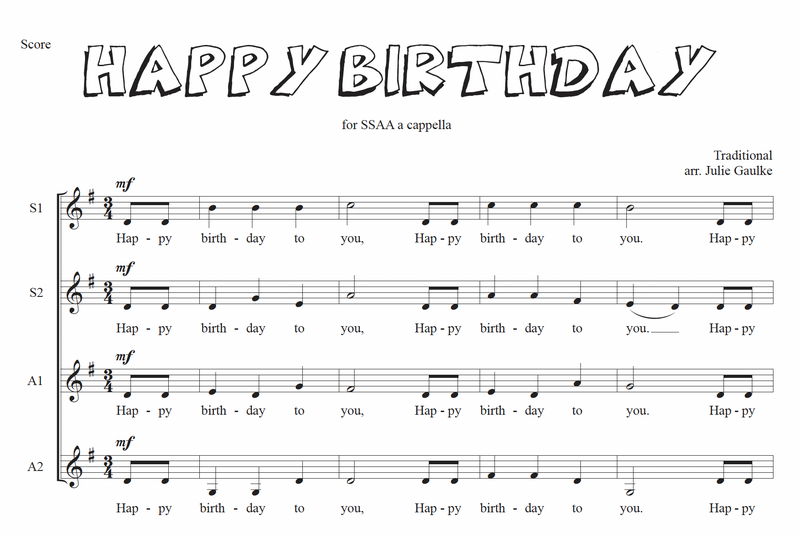 Happy Birthday SSAA version 1