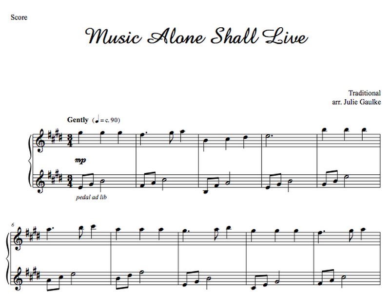 Music Alone Shall Live