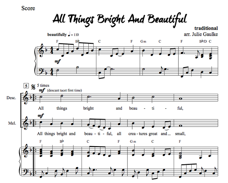 All Things Bright And Beautiful