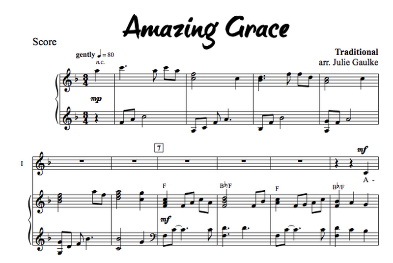 Amazing Grace - with MP3