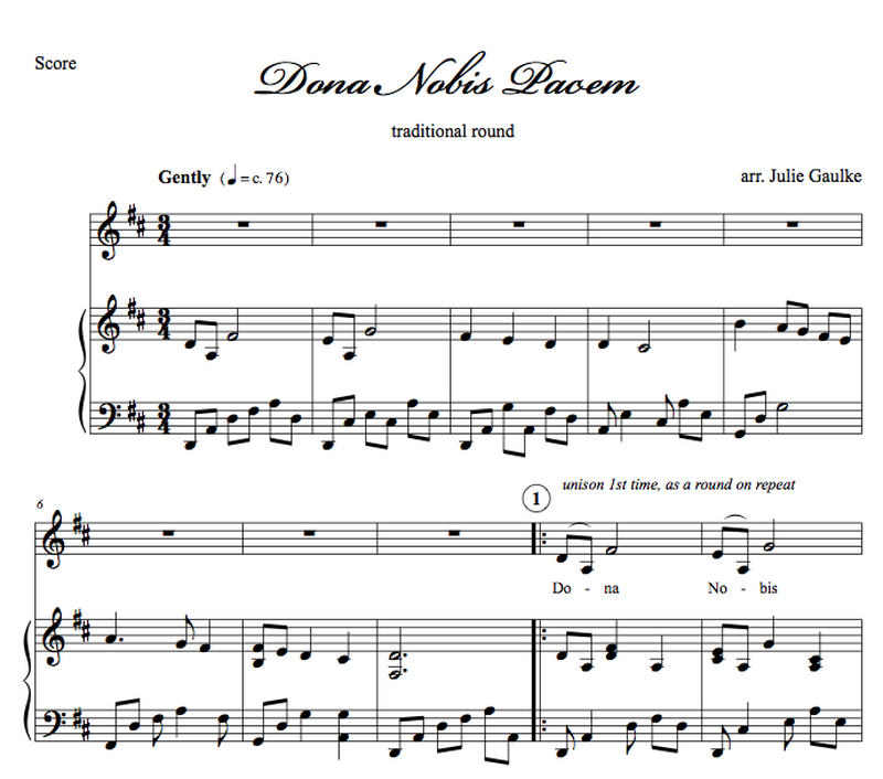 Dona Nobis Pacem in D