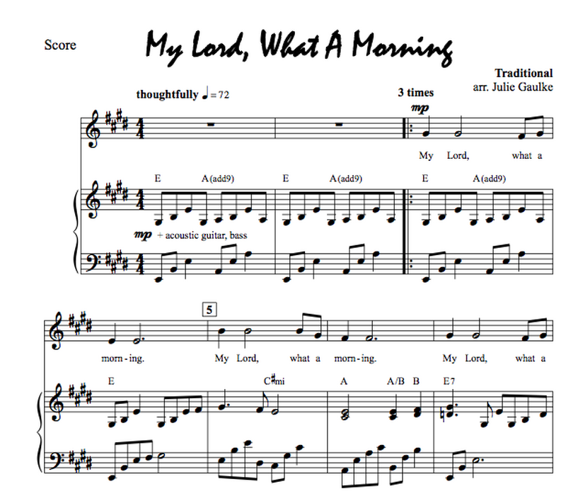 My Lord What A Morning - with MP3