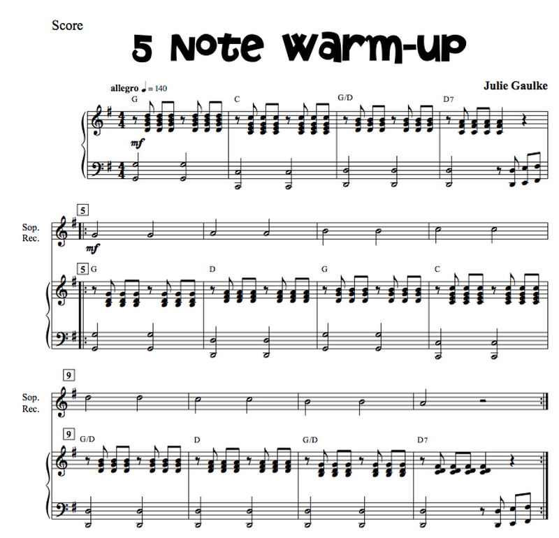 5 Note Warm-Up - with MP3