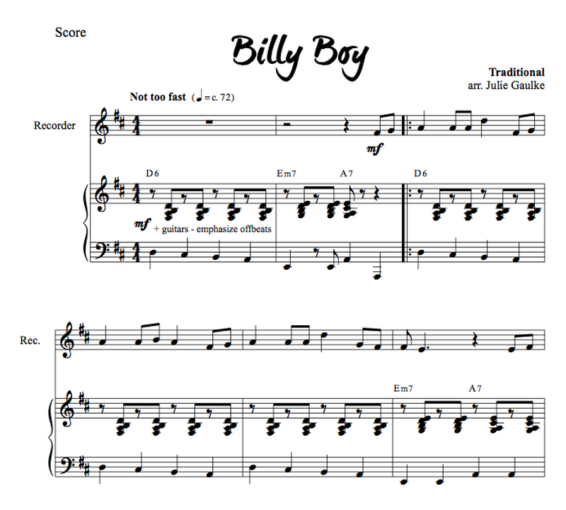 Billy Boy - with MP3