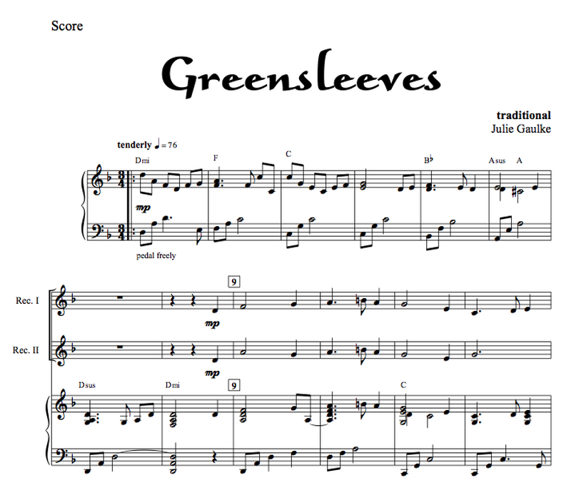 Greensleeves - with MP3