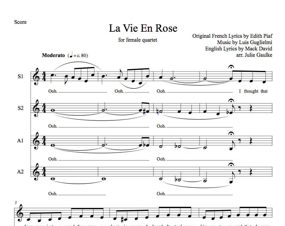 La Vie En Rose Chords French Sheet And Chords Collection When you kiss me heaven sighs. la vie en rose chords french sheet